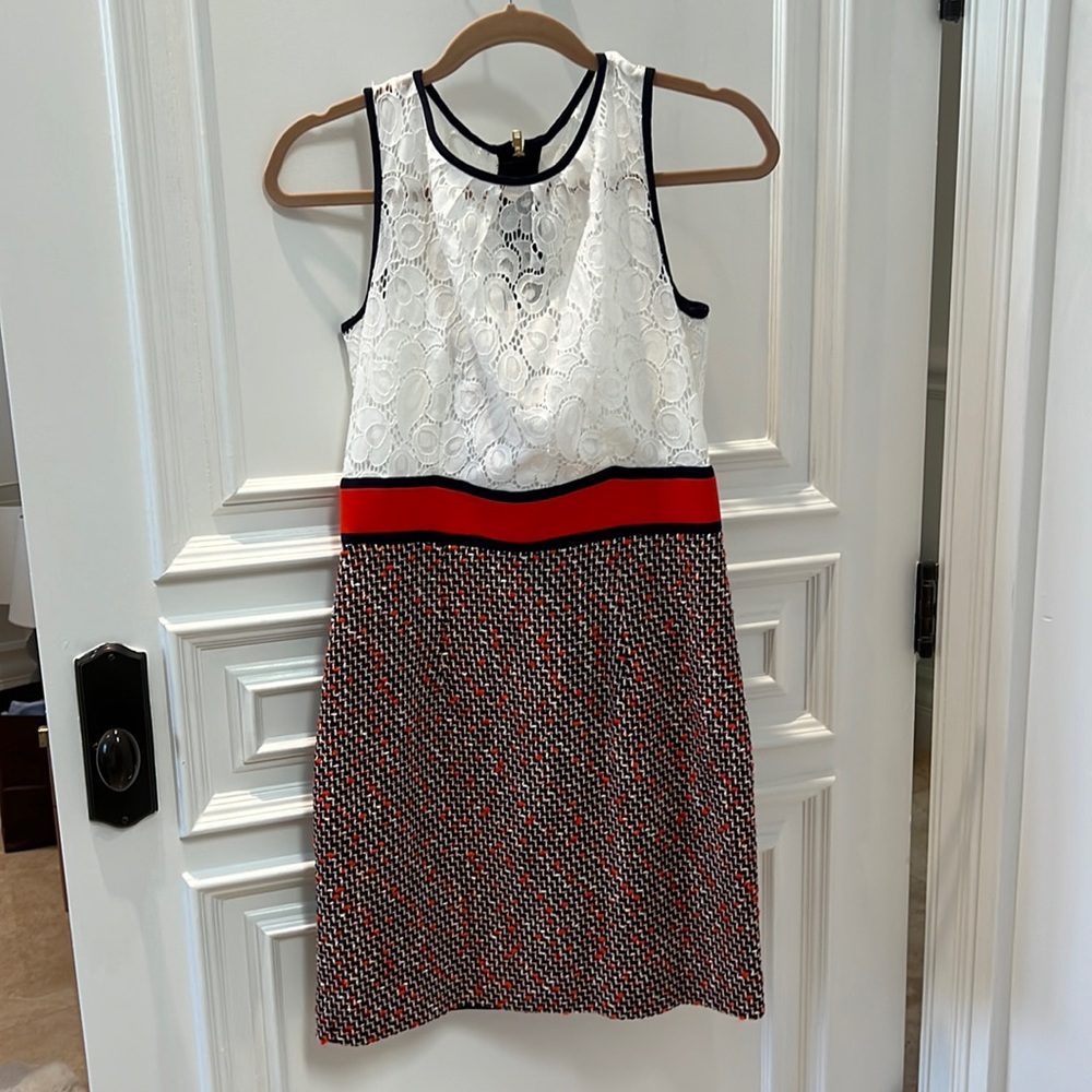 Milly Lace and Tweed Sheath Dress